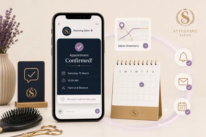 Booking confirmation messages for beauty salons cover image
