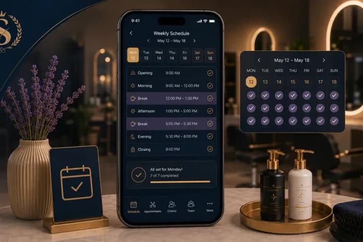 Salon working hours setup checklist cover image
