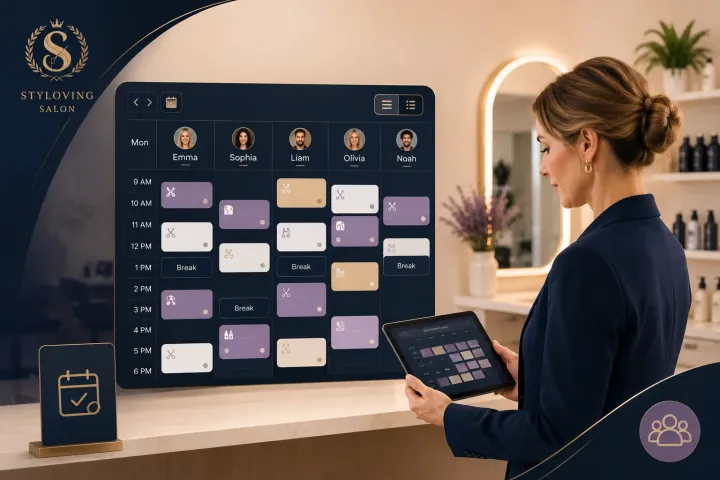 Staff scheduling for salons: a simple weekly setup cover image